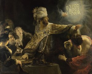 Belshazzars Feest door Rembrandt van Rijn
